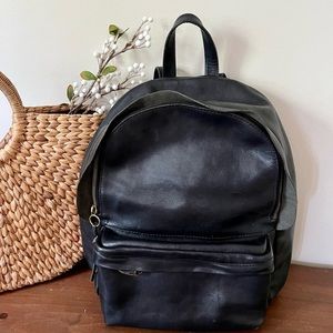 Madewell Leather Lorimer Backpack - Black